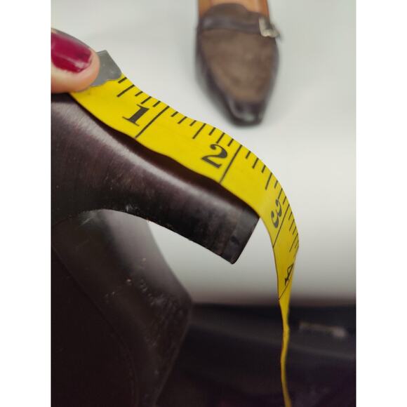 Vintage Y2K pointed toe Brown Max de Carlo kitten heel Sz 9 - Picture 8 of 8